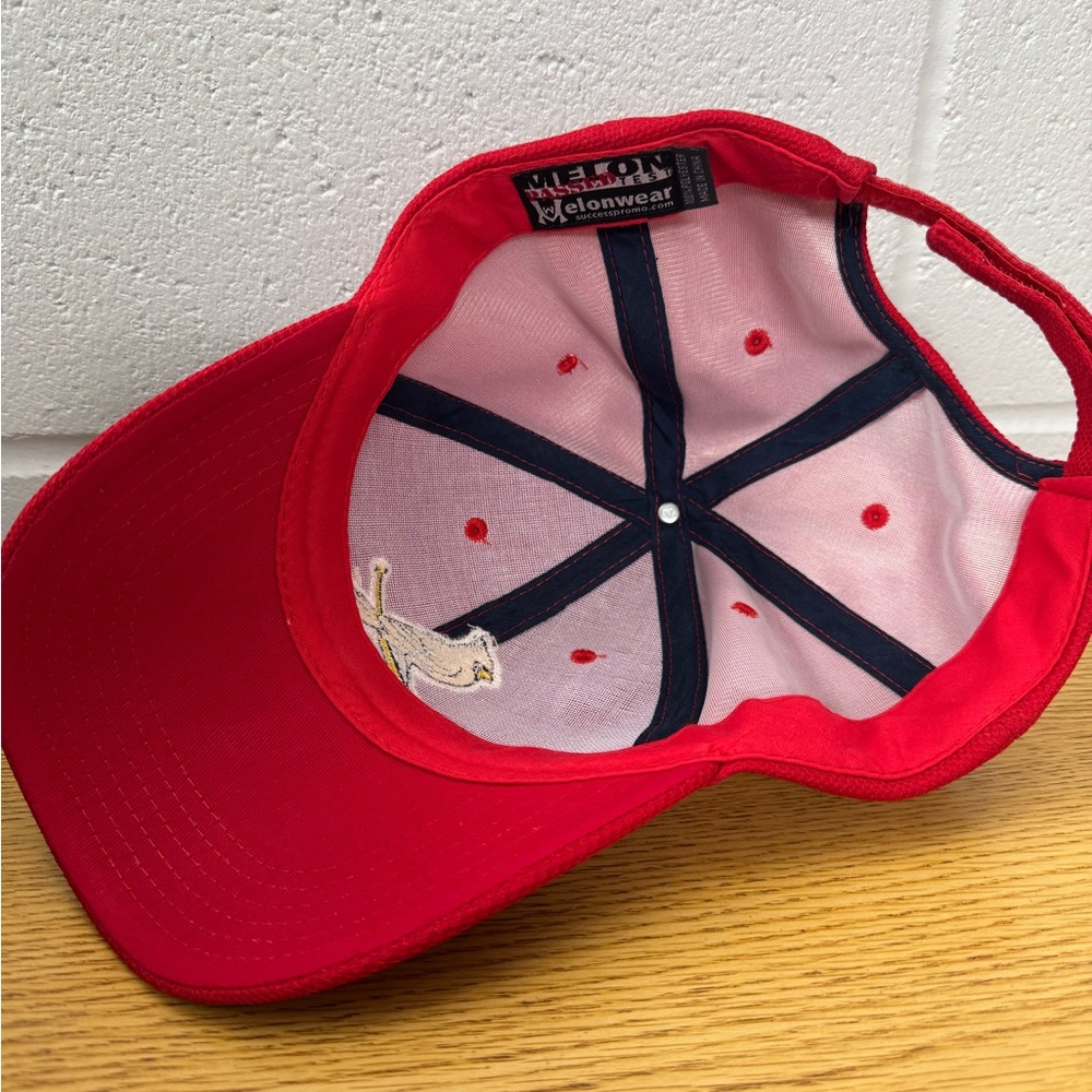 St Louis Cardinal Red Baseball Cap with Cardinal Logo by Melonwear Velcro strap - Picture 4 of 5